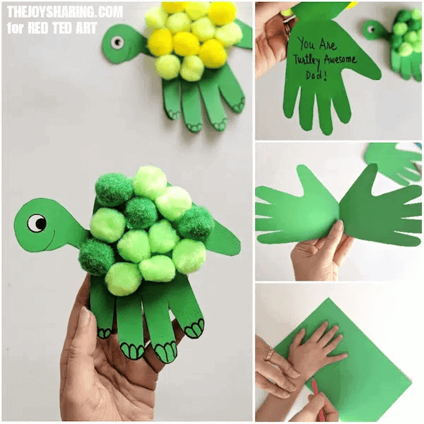 turtle handprint card