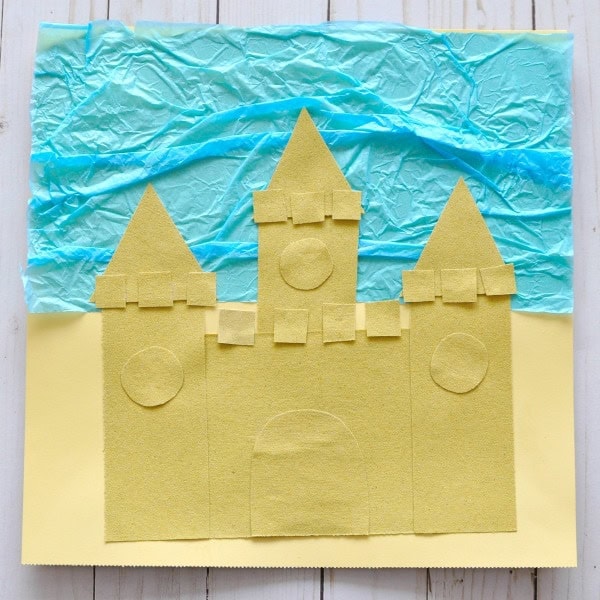 sand paper sand castle craft