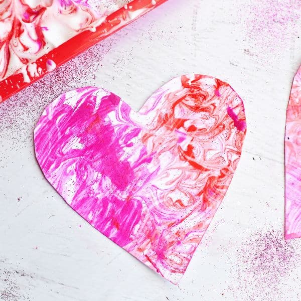 painted marble heart