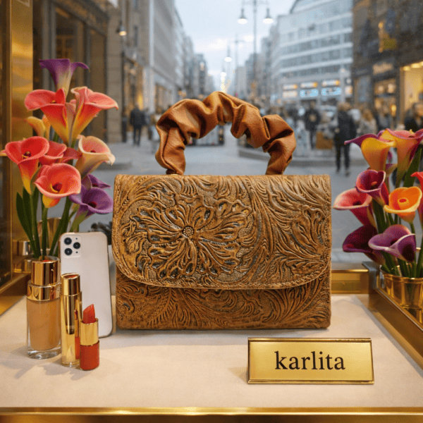 Bolso Karlita de Piel Cincelada Premium