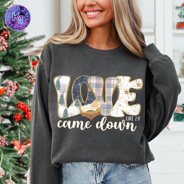 Love Came Down – Christmas Faith Design - Image 3