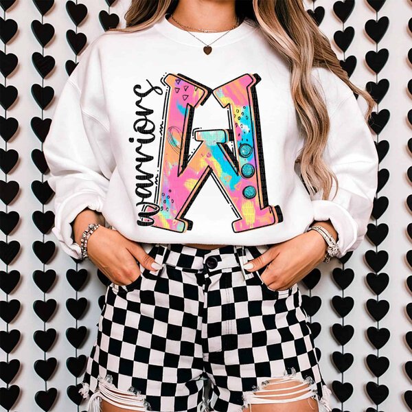 Warriors Colorful Boho Letter W Design