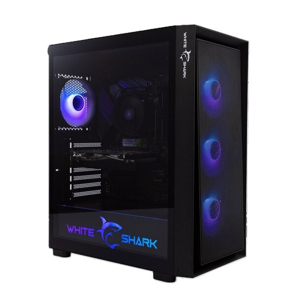 ATX Micro Tower Case White Shark Warhead GCC-2401 ARGB Black