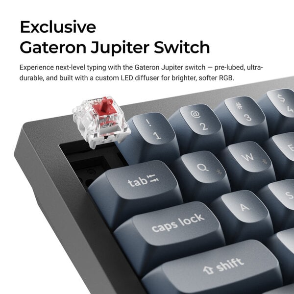 Keychron V4 Max Wireless Mechanical Keyboard | 60% Layout | QMK/VIA | Gateron Jupiter Red | Black - Image 5