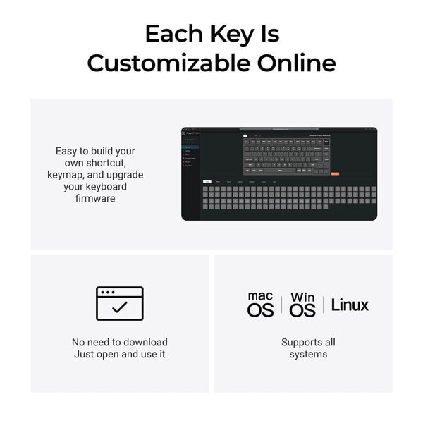 Keychron V4 Max Wireless Mechanical Keyboard | 60% Layout | QMK/VIA | Gateron Jupiter Red | Black - Image 2