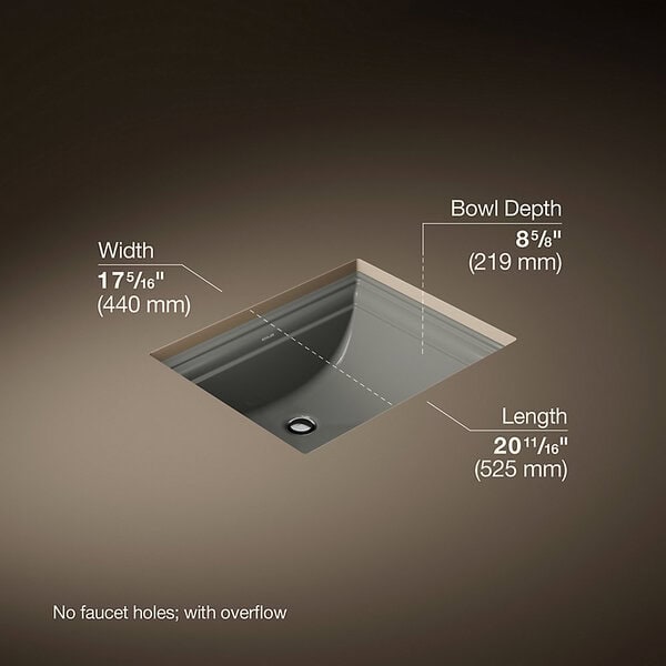 Bacha rectangular de 525 x 440 mm - Imagen 4