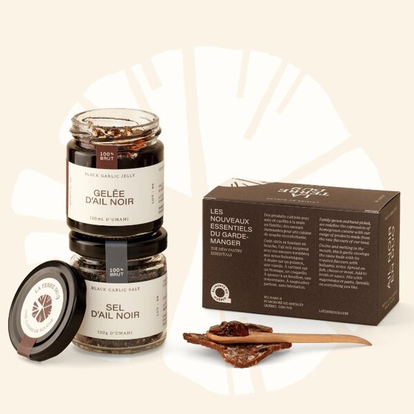 Duo explosion en bouche, La terre du 9, Duo Gelée et sel d'ail noir