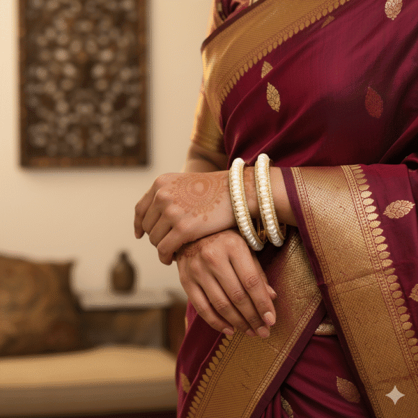 Pearl With AD Stone Bangle