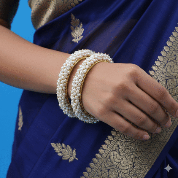 Beautiful Rice Pearls Sridevi Bangles | Laxminarayan Pearls