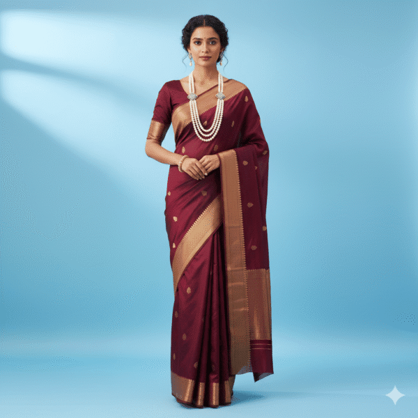 Round Pearl Side Brooch