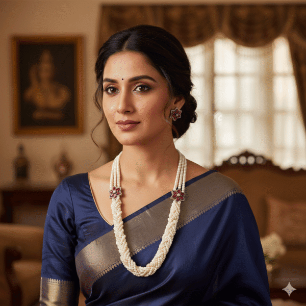 Unshaped Pearl Side Brooch Necklace