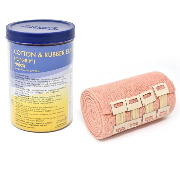 Elastic- cotton -crepe -bandage- with -clips -and -container