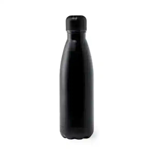 Zwarte herbruikbare waterfles voor duurzaam gebruik en hydratatie.