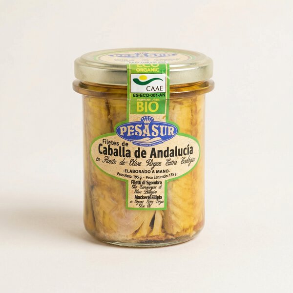 Caballa en Aceite de Oliva Virgen Extra ECO 195g Pesasur