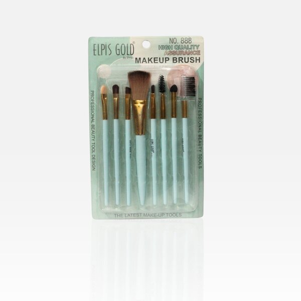 Elpis Gold 8-Piece Professional Makeup Brush Set – Precision Beauty Tool Kit