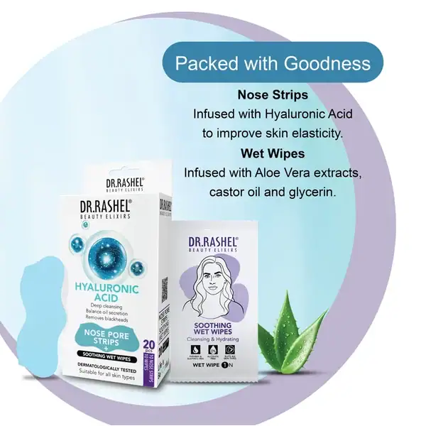 Dr. Rashel Hyaluronic Acid Nose Pore Cleansing Strips (10 Strips) – Hydrating Blackhead & Impurity Remover {Pack of 2} - Image 5