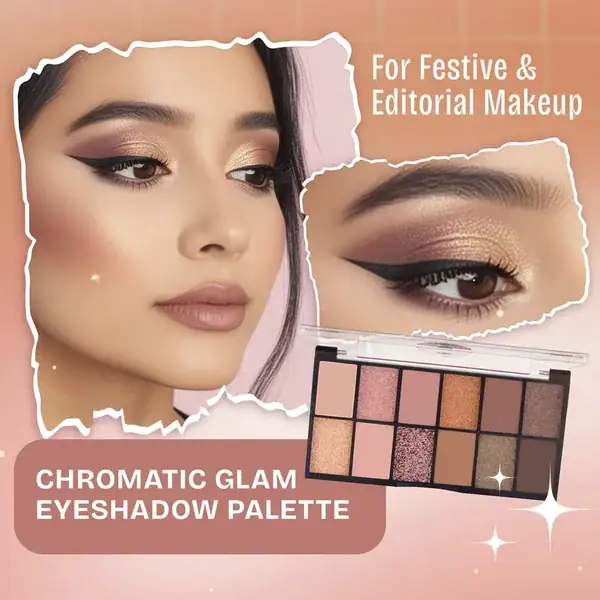 MARS Dance of Joy 12 Color Eyeshadow Palette - {02 Shade} Highly Pigmented Matte, Shimmer & Glitter Eye Palette (13.2 g) - Image 4