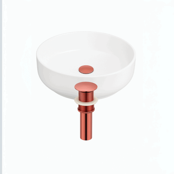 Desagüe Push Oro Rosa para Lavamanos | Glamour Moderno y Elegante - Imagen 2