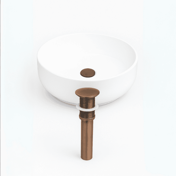 Desagüe Push Cobre para Lavamanos | Estilo Industrial y Elegante - Imagen 2