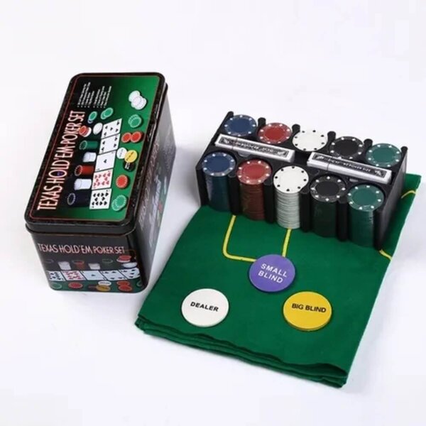 Set de Póker Tipo Casino Texas Holdem | Juego de Mesa Interactivo con Fichas y Cartas - Imagen 4
