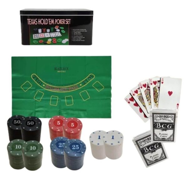 Set de Póker Tipo Casino Texas Holdem | Juego de Mesa Interactivo con Fichas y Cartas - Imagen 5