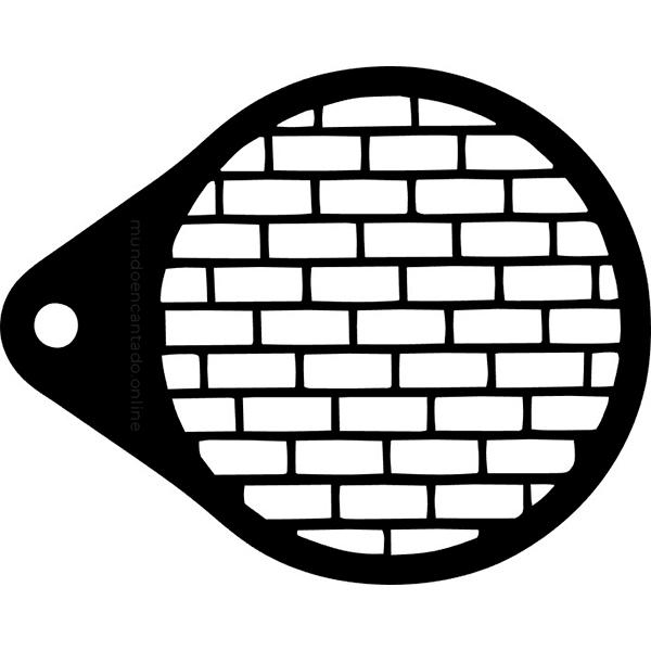 Stencil Pfaciais Fundo Parede