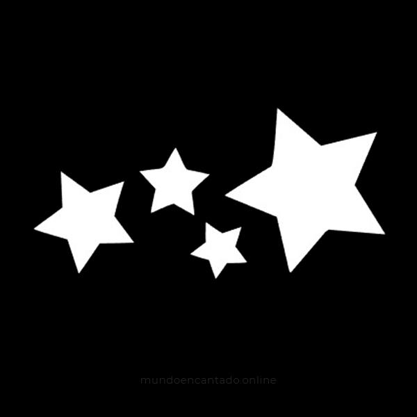 Stencil Glitter Estrelas (pack 5)