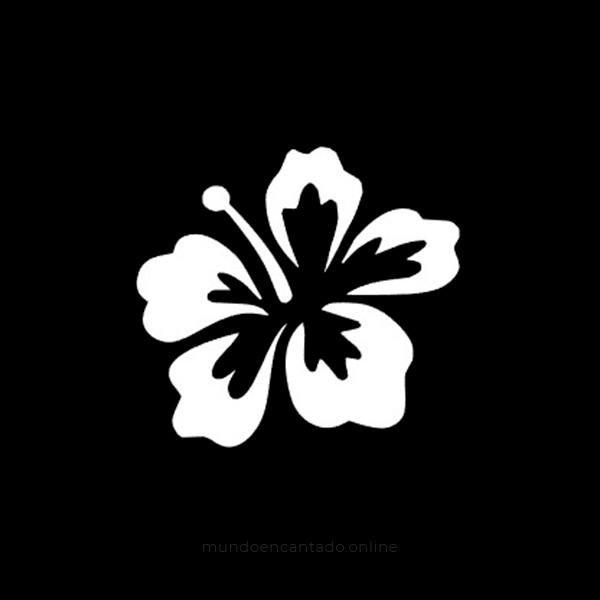 Stencil Glitter Flor Hibisco (pack 5)
