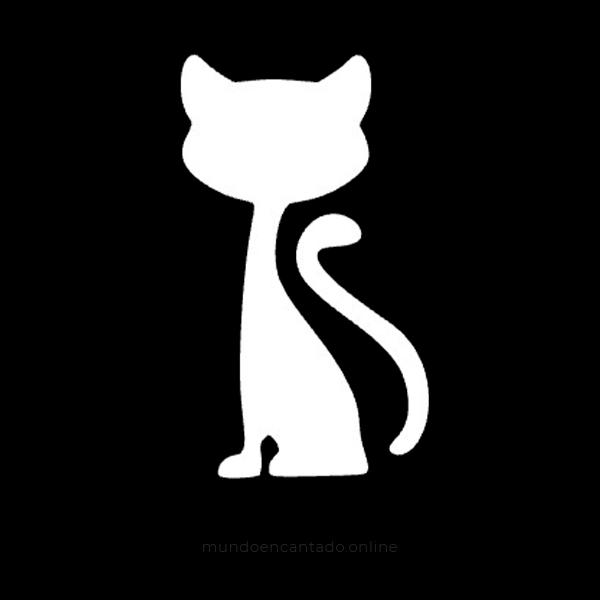 Stencil Glitter Gato (pack 5)