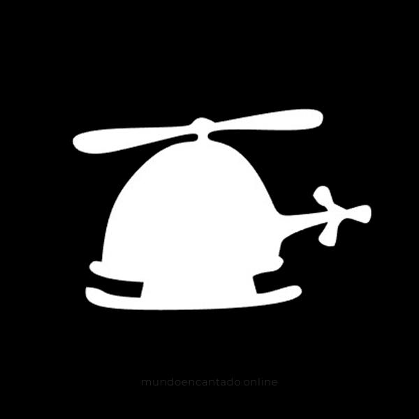 Stencil Glitter Helicopter (pack 5)
