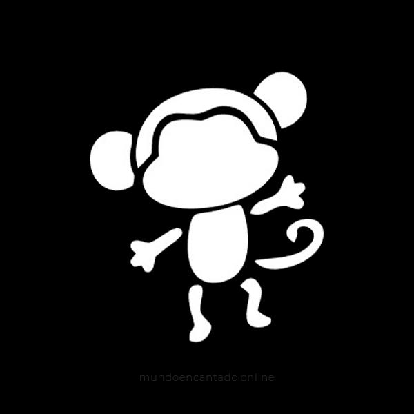 Stencil Glitter Macaco (pack 5)