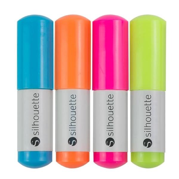 Conjunto 4 canetas neon - Silhouette