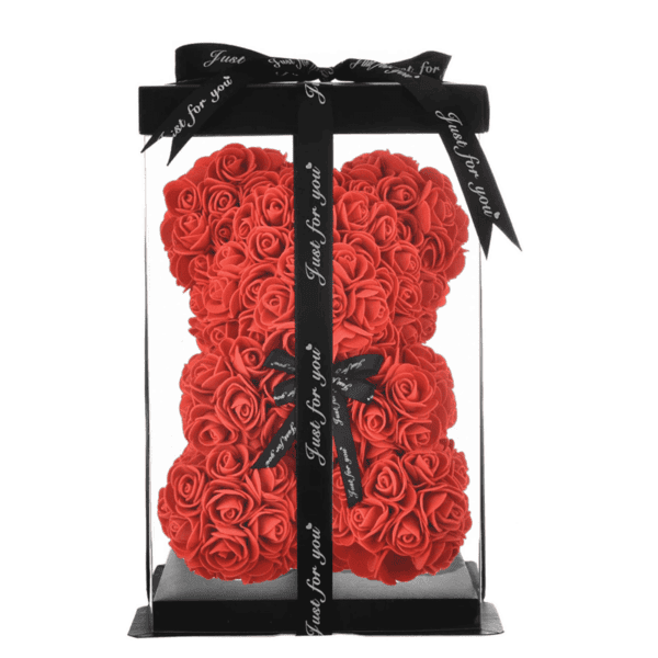 Orsacchiotto di Rose con Scatola Regalo 25 CM
