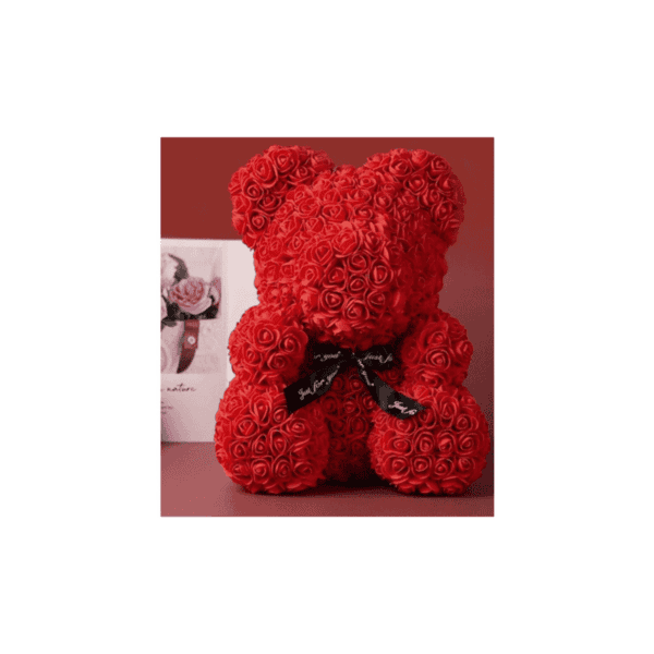 Orsacchiotto di Rose con Scatola Regalo 25 CM - immagine 3