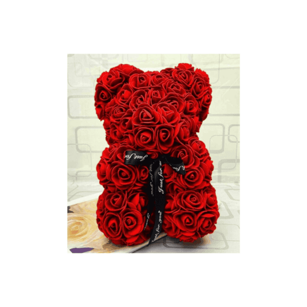 Orsacchiotto di Rose con Scatola Regalo 25 CM - immagine 4