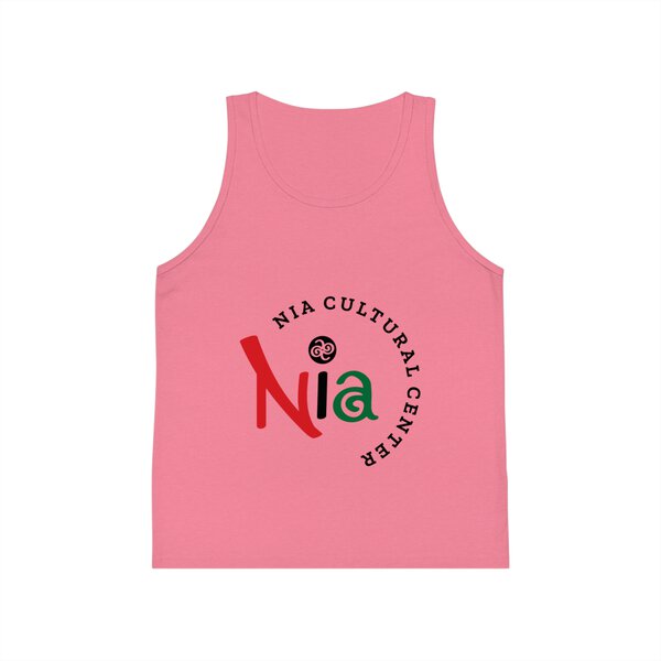 Nia Cultural Center Kid's Tank Top – Nia Logo Youth Jersey Tank - Image 4