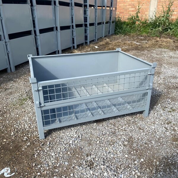 jaula caja contenedor metálica apilable 120x80cm