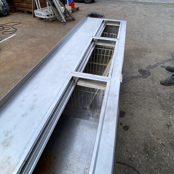 botellero refrigerado industrial inox 200x57 cm | 3 puertas correderas | gran capacidad