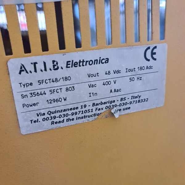 cargador para carretilla eléctrica atib 48v 180amp 380v trifásico