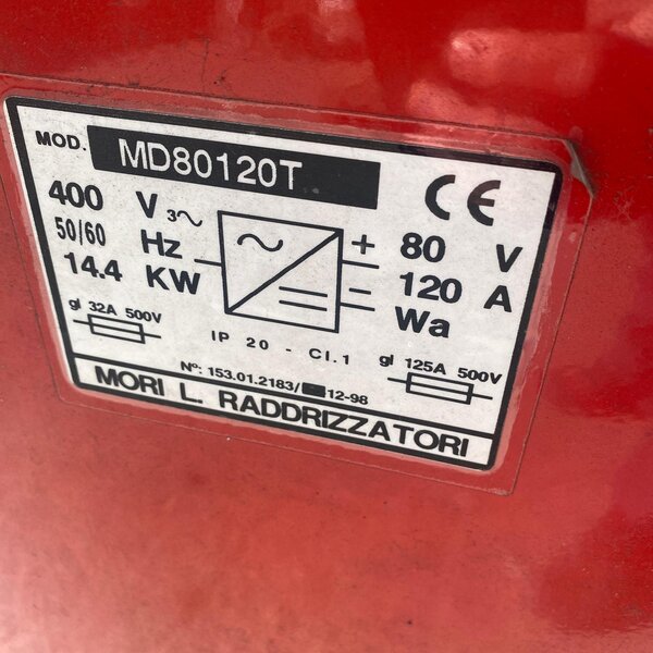 cargador industrial para carretilla elevadora 80v 120a | mori raddrizzatori