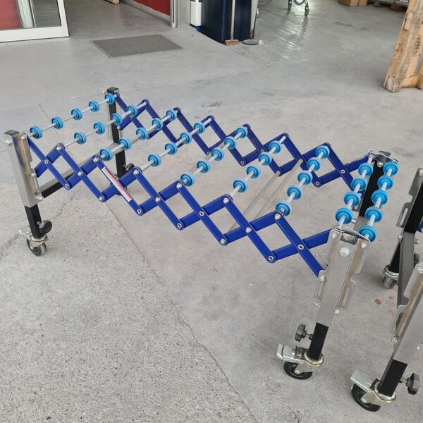 cinta transportadora extensible dos tramos altura regulable