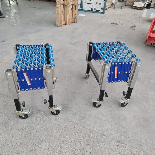 cinta transportadora extensible dos tramos altura regulable