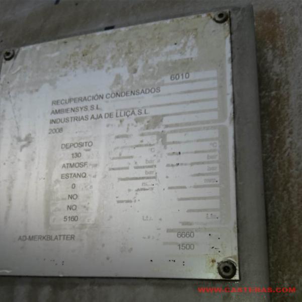 acumulador de vapor, depósito de acero inox