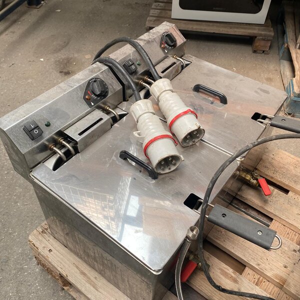 freidora eléctrica doble seno 10l