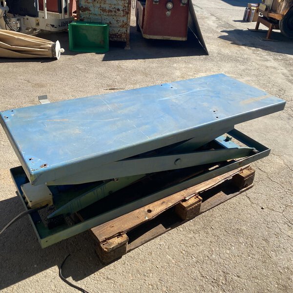 mesa elevadora hidráulica industrial 1200 kg | 164x60 cm | altura máxima 105 cm