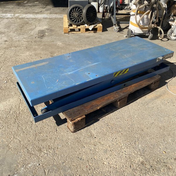 mesa elevadora hidráulica industrial 1200 kg | 164x60 cm | altura máxima 105 cm