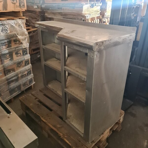 mueble esquinero acero inoxidable