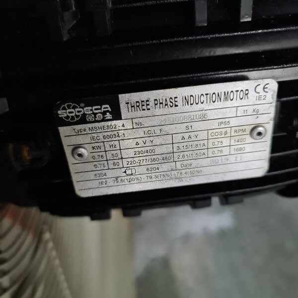 ventilador helicoidal para tejado 0.75kw
