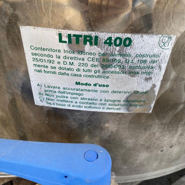 deposito acero inoxidable 400litros