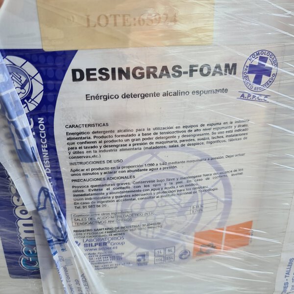limpiador desinfectante detergente alcalino espumante fungibac